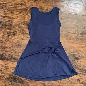 Navy Sleeveless Skort Dress